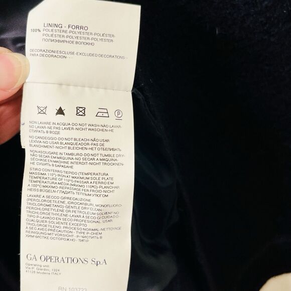 Armani Jeans Peacoat Men’s Small Navy Blue Wool 30th Anniversary Tweed Jacket - Picture 6 of 16